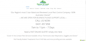 hunter and cost pest control in newcastle
