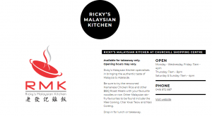ricky's malaysian food in adelaide