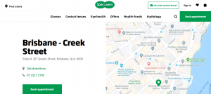 specsavers optician services in brisbane