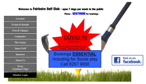 fairbairn golf club in canberra
