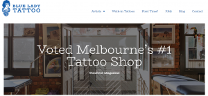 blue lady tattoo shop in melbourne