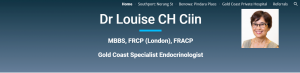 Dr Louise CH Ciin, endocrinologist in gold coast