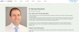 Dr Michael Barakate, ENT specialist in Sydney