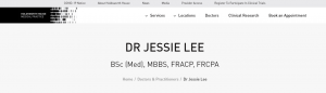 Dr Jessie Lee, Immunologist in Sydney