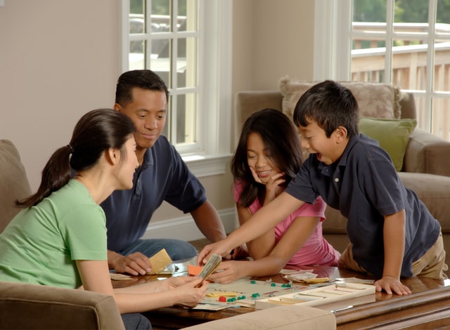A family playing games from a top online gift shop.